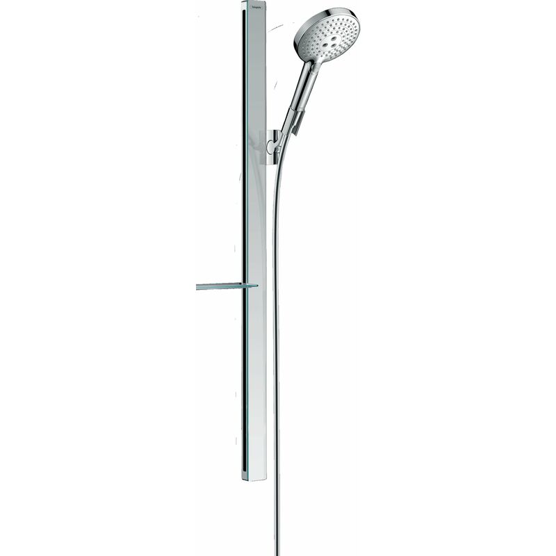 

Hansgrohe Raindance Select S set de ducha 120 3jet EcoSmart con barra de ducha de 90 cm y jabonera, 27649, color: cromado - 27649000