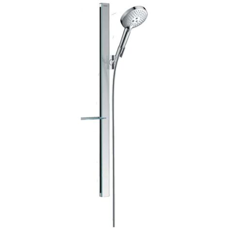hansgrohe Raindance Select S Set doccia 120 3jet con asta doccia 90 cm e ripiano Cromo, 27648000