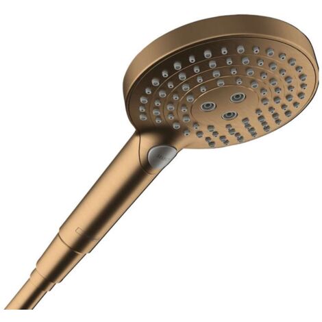 Hansgrohe Raindance Select S - Soffione doccia, 3 getti, EcoSmart+, bronzo spazzolato 26516140