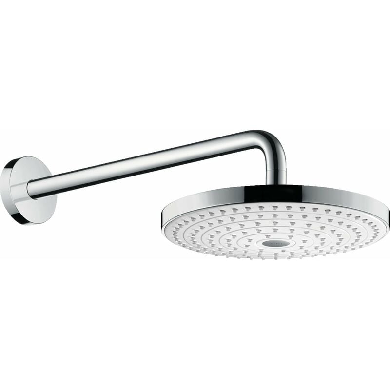 

Hansgrohe Raindance Select S240 Ducha mural EcoSmart de 2 funciones con brazo de ducha 390 mm, 26470, color: Cromado / Blanco - 26470400