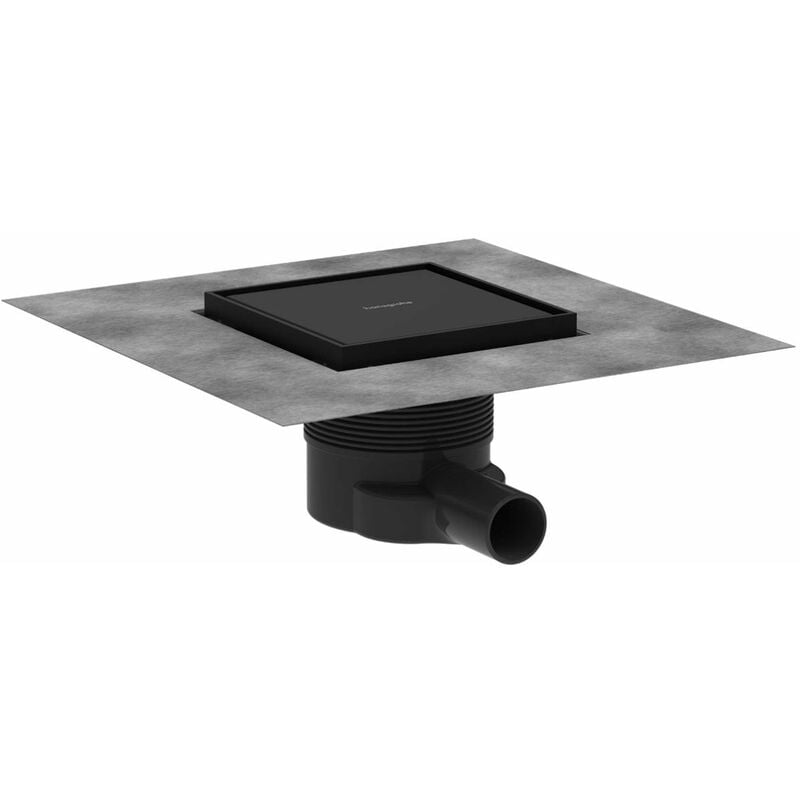 Hansgrohe RainDrain Brilliance - Bonde de sol, 15x15 cm, noir mat 56251670