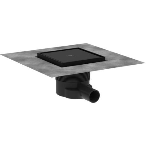 Hansgrohe RainDrain Brilliance - Bonde de sol, 15x15 cm, noir mat 56251670
