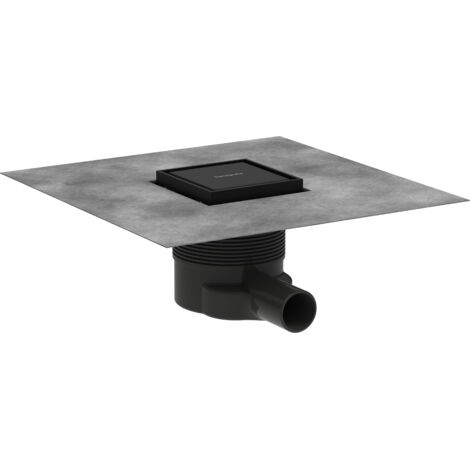Hansgrohe RainDrain Brilliance - Punktablauf, 10x10 cm, schwarz matt 56250670