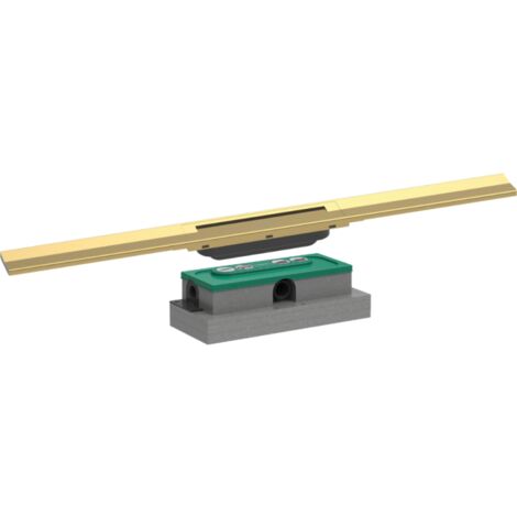 HANSGROHE RainDrain Flex 80 desagüe de ducha Aspecto dorado pulido + Cuerpo empotrado de baja altura
