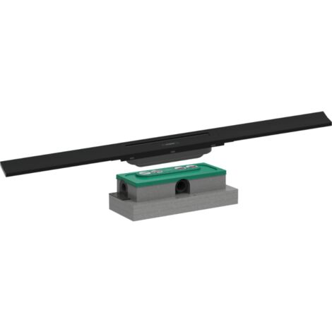 HANSGROHE RainDrain Flex 80 desagüe de ducha Negro mate + Cuerpo empotrado de baja altura
