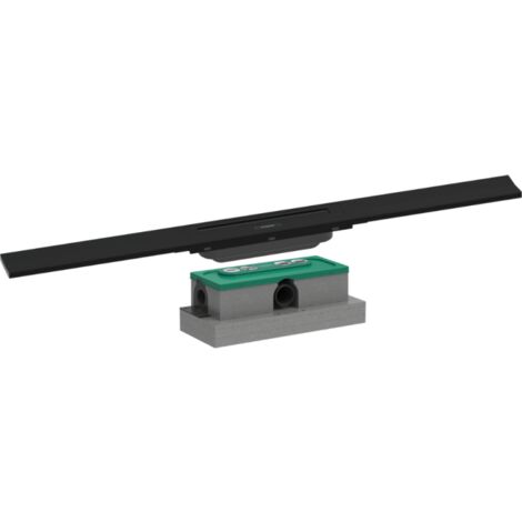 HANSGROHE RainDrain Flex 80 desagüe de ducha Negro mate + Cuerpo empotrado estándar