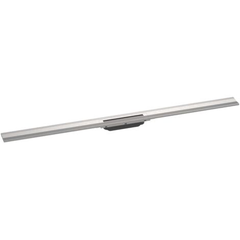 Hansgrohe RainDrain Flex - Canaleta de ducha lineal con rejilla de acero inoxidable 1200, junto a la pared, acortable, acero inoxidable cepillado 56054800