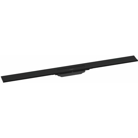 Hansgrohe RainDrain Flex - Canalina doccia lineare con griglia in acciaio inox 1000, a parete, accorciabile, nero opaco 56053670