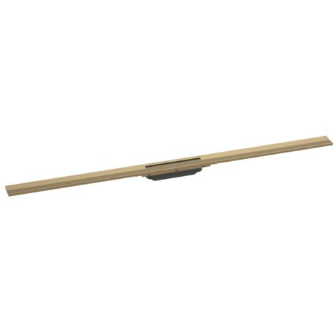 hansgrohe RainDrain Flex Fertigset Duschrinne 1200mm kürzbar, Bronze gebürstet zur freien Montage