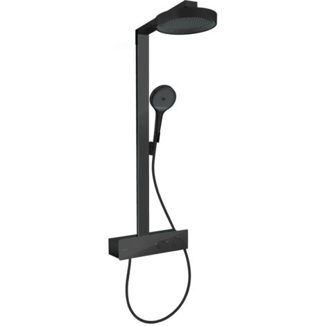 Hansgrohe Rainfinity - Brauseset mit Thermostat, Durchmesser 25 cm, 3 Strahlarten, schwarz matt 28742670