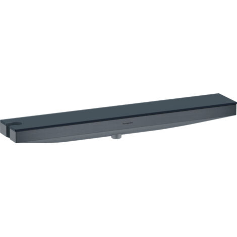 Hansgrohe Rainfinity - Presa d'acqua a muro con supporto doccia e mensola, cromo nero spazzolato 26843340