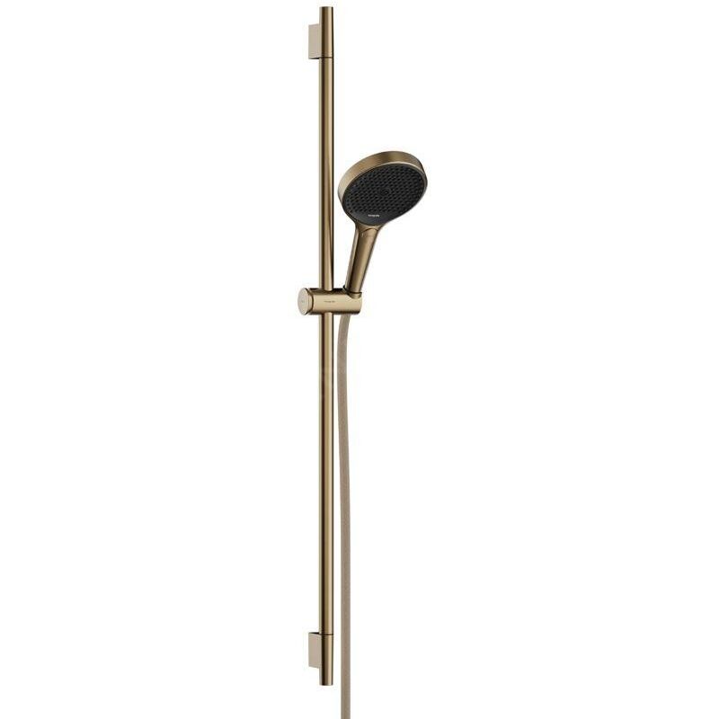 Hansgrohe - Rainfinity - Set pomme de douche, barre et flexible, 3 jets, EcoSmart, bronze brossé 28744140