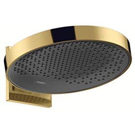 hansgrohe Rainfinity Soffione doccia 360 1 getto con attacco a parete, oro lucido, 26230990