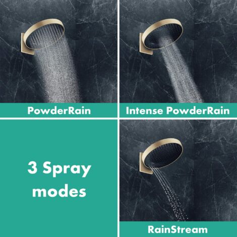hansgrohe Rainfinity Soffione doccia 360 3 getti con attacco a parete, bronzo satinato, 26234140