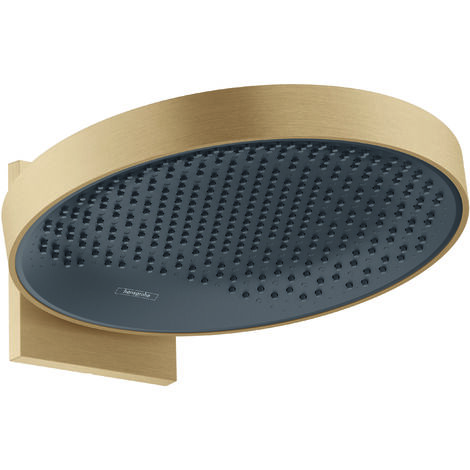 Hansgrohe Rainfinity - Soffione doccia 360 con attacco, getto singolo, bronzo spazzolato 26230140