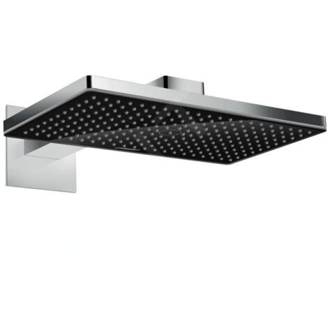 Hansgrohe Rainmaker Select - Douche de tête 460, bras de douche 46 cm, noir/chrome 24003600