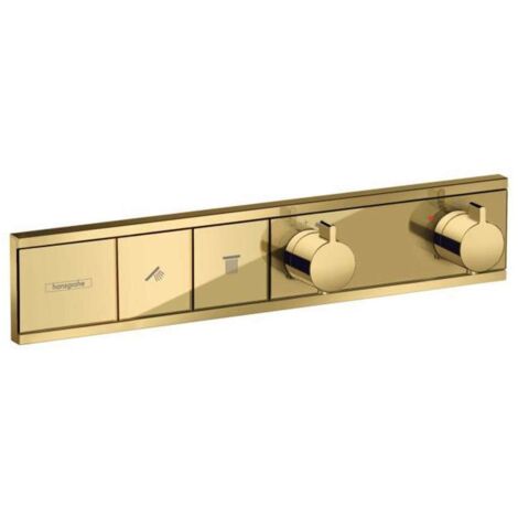 Hansgrohe RainSelect - Grifo empotrado para 2 aparatos, aspecto de oro pulido 15380990