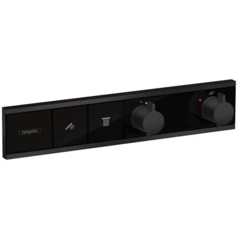 Hansgrohe RainSelect - Grifo empotrado para 2 aparatos, negro mate 15380670