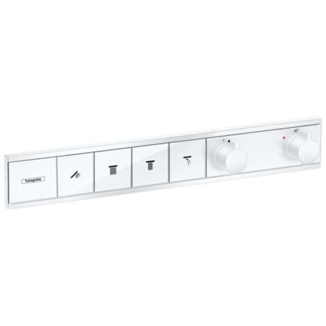 Hansgrohe RainSelect - Grifo empotrado para 4 aparatos, blanco mate 15382700