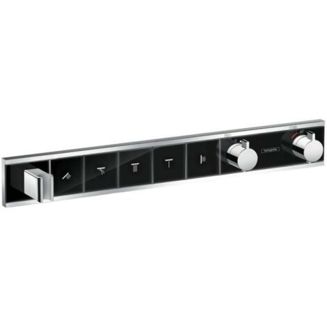 Hansgrohe RainSelect - Grifo empotrado para 5 aparatos, negro/cromo 15358600