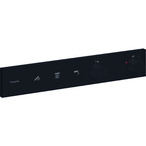 Hansgrohe RainSelect - Grifo termostático empotrado para 3 dispositivos, negro mate 15381670