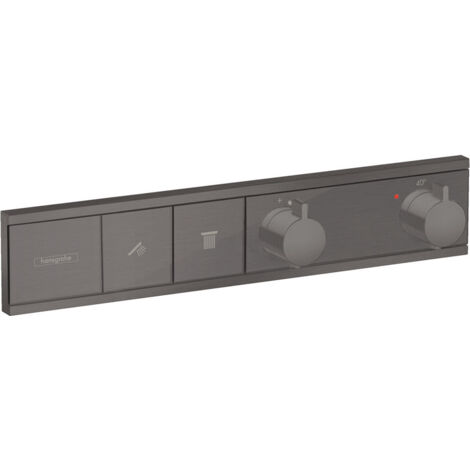 Hansgrohe RainSelect - Miscelatore ad incasso per 2 utenze, cromo nero spazzolato 15380340