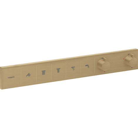 Hansgrohe RainSelect - Miscelatore termostatico ad incasso per 5 utenze, bronzo spazzolato 15384140