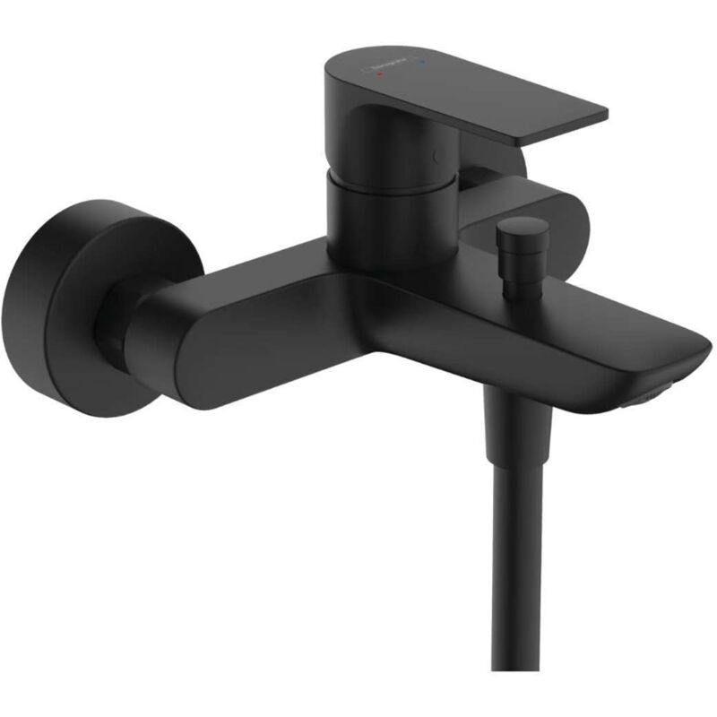 Rebris e robinetterie de bain 72450670 en saillie, 2 Verbraucher , saillie 182mm, noir mat - Hansgrohe