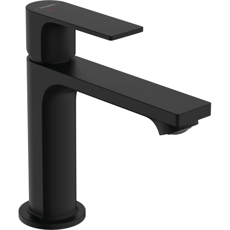 Hansgrohe - Rebris e mitigeur lavabo 110 CoolStart EcoSmart+ avec tirette et vidage noir mat 72589670