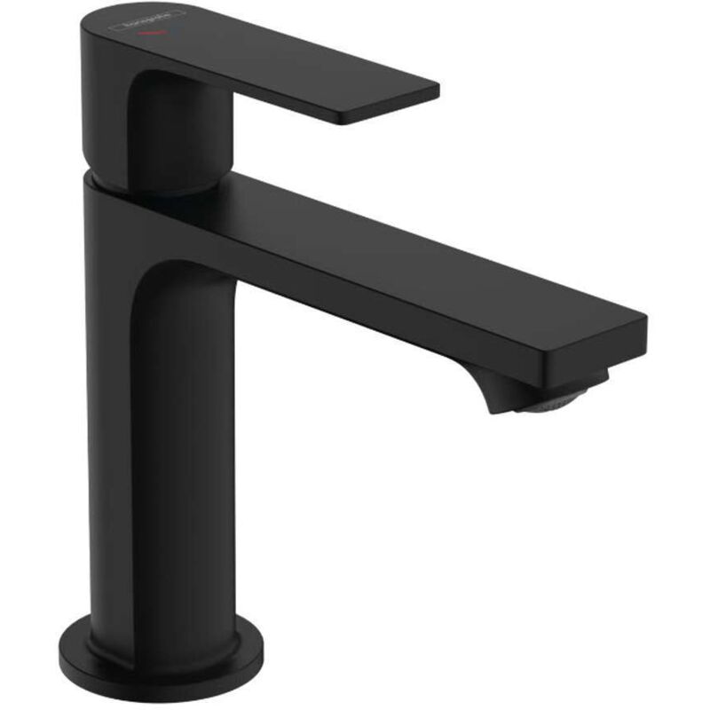 Hansgrohe Rebris E Single lever basin mixer 110 CoolStart with metal pop-up waste set - Matt Black - 72551670
