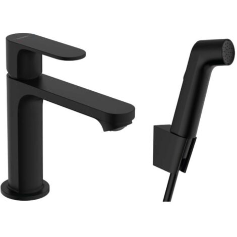 Hansgrohe Rebris S - Grifo de lavabo con ducha de bidé, negro mate 72215670