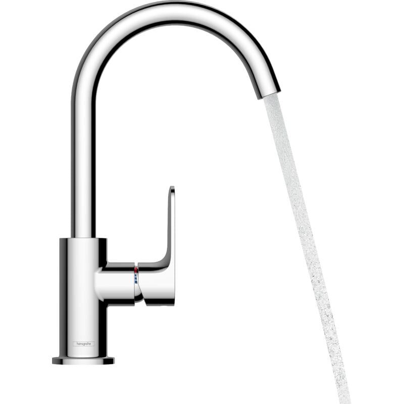Hansgrohe - Rebris s - Mitigeur de lavabo avec vidage et bec orientable, noir mat 72536670