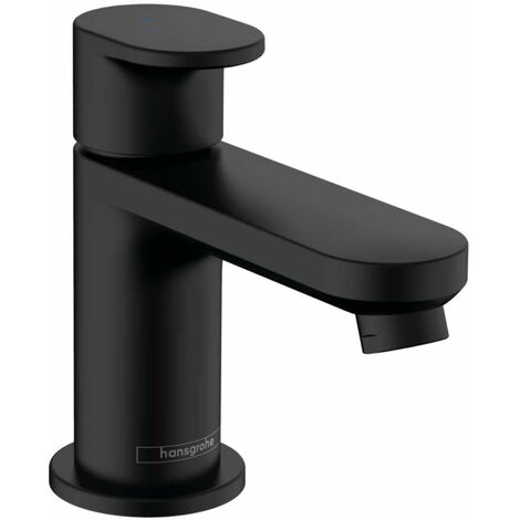 Hansgrohe – Robinet simple de lavabo noir mat – Montage monotrou – Longueur bec 93 mm – Jet normal avec AirPower – 71583670