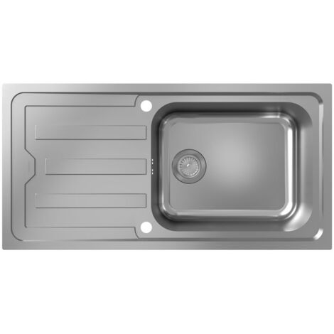 hansgrohe S44 Einbauspüle 500, Edelstahl, mit Abtropffläche,