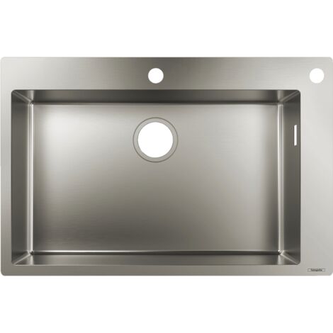 HANSGROHE S71 660 Fregadero encastrable de 1 seno sin vaciador en acero inoxidable