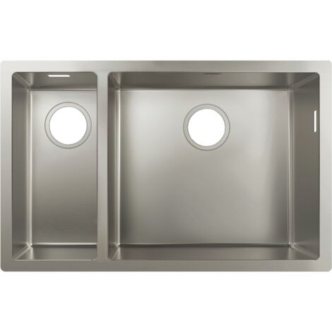 HANSGROHE S71 fregadero empotrado bajo encimera 1 seno y medio sin desagüe en acero inoxidable