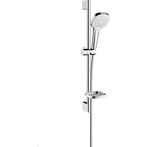 HANSGROHE Set Croma Select E 110 Vario / Unica'Croma 0,65 m avec porte-savon blanc/chromé