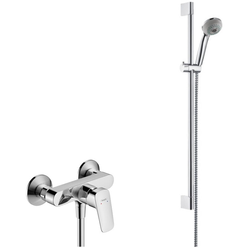 Hansgrohe - Set de Douche Crometta 85 Multi / Unica' Crometta 0,65 m + Mitigeur Monocommande de Douche(71600000-Crometta4)