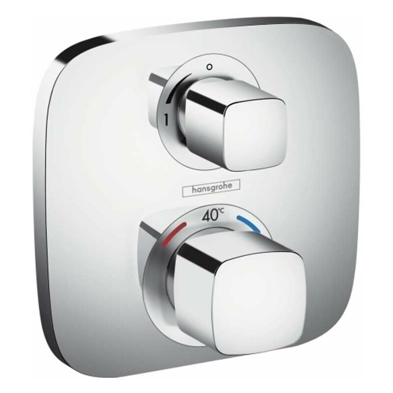 Hansgrohe Ecostat E - Mitigeur thermostatique encastré avec vanne d’arrêt, chrome 15707000