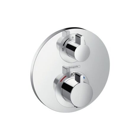 HANSGROHE Set de finition pour mitigeur thermostatique S encastré avec robinet d'arret et inverseur chromé