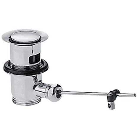 hansgrohe Set di scarico con tirante per miscelatore lavabo e bidet, chiusura per lavabi e bidet standard con troppopieno, tappo di scarico in ottone, cromo, 94139000