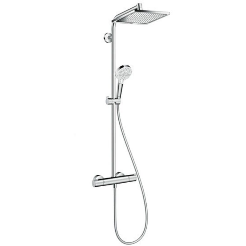 Showerpipe Crometta e 240 Set de douche 1 jet, Chrome (HG-27271000) - Hansgrohe
