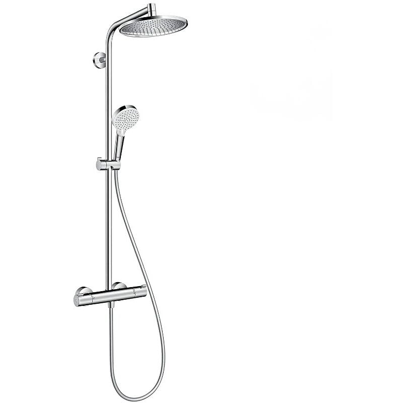 Showerpipe Crometta s 240 Colonne de douche 1jet avec mitigeur thermostatique EcoSmart (HG-27268000) - Hansgrohe
