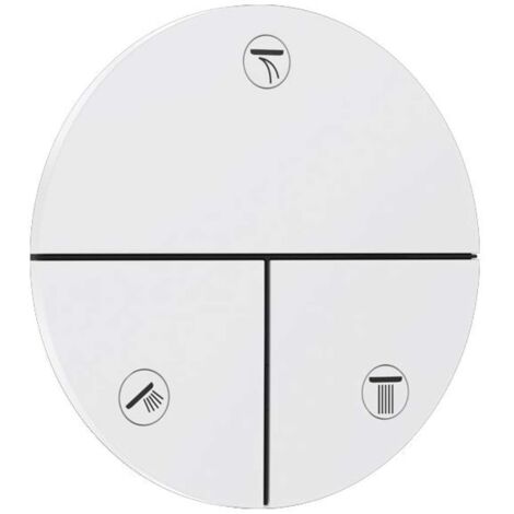 Hansgrohe ShowerSelect Comfort - Deviatore ad incasso per 3 utenze, bianco opaco 15558700