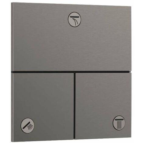 Hansgrohe ShowerSelect Comfort - Deviatore ad incasso per 3 utenze, cromo nero spazzolato 15573340
