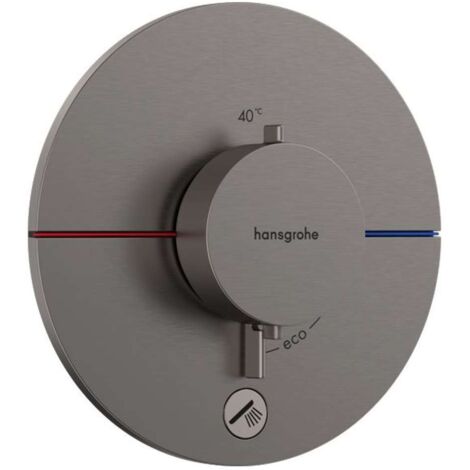 Hansgrohe ShowerSelect Comfort - Grifo  termostático empotrado, cromo negro cepillado 15562340