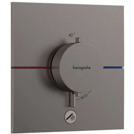 Hansgrohe ShowerSelect Comfort - Grifo  termostático empotrado, cromo negro cepillado 15575340