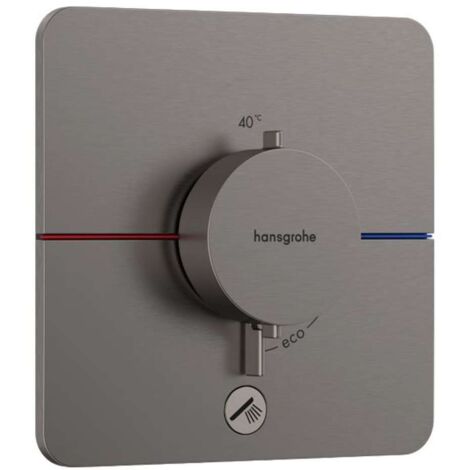 Hansgrohe ShowerSelect Comfort - Grifo  termostático empotrado, cromo negro cepillado 15589340