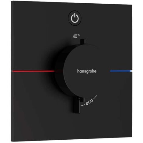 Hansgrohe ShowerSelect Comfort - Grifo termostático empotrado, negro mate 15571670