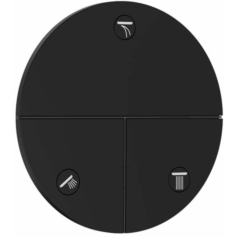 ShowerSelect Comfort - Inverseur encastré, 3 sorties, noir mat 15558670 - Hansgrohe